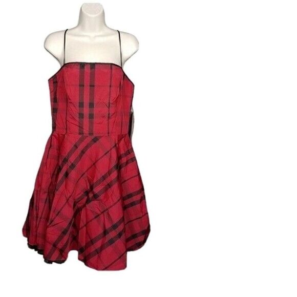 NWT Steppin Out Womans Red & Black Polyester Mini Dress Size 11/12 - Picture 1 of 13